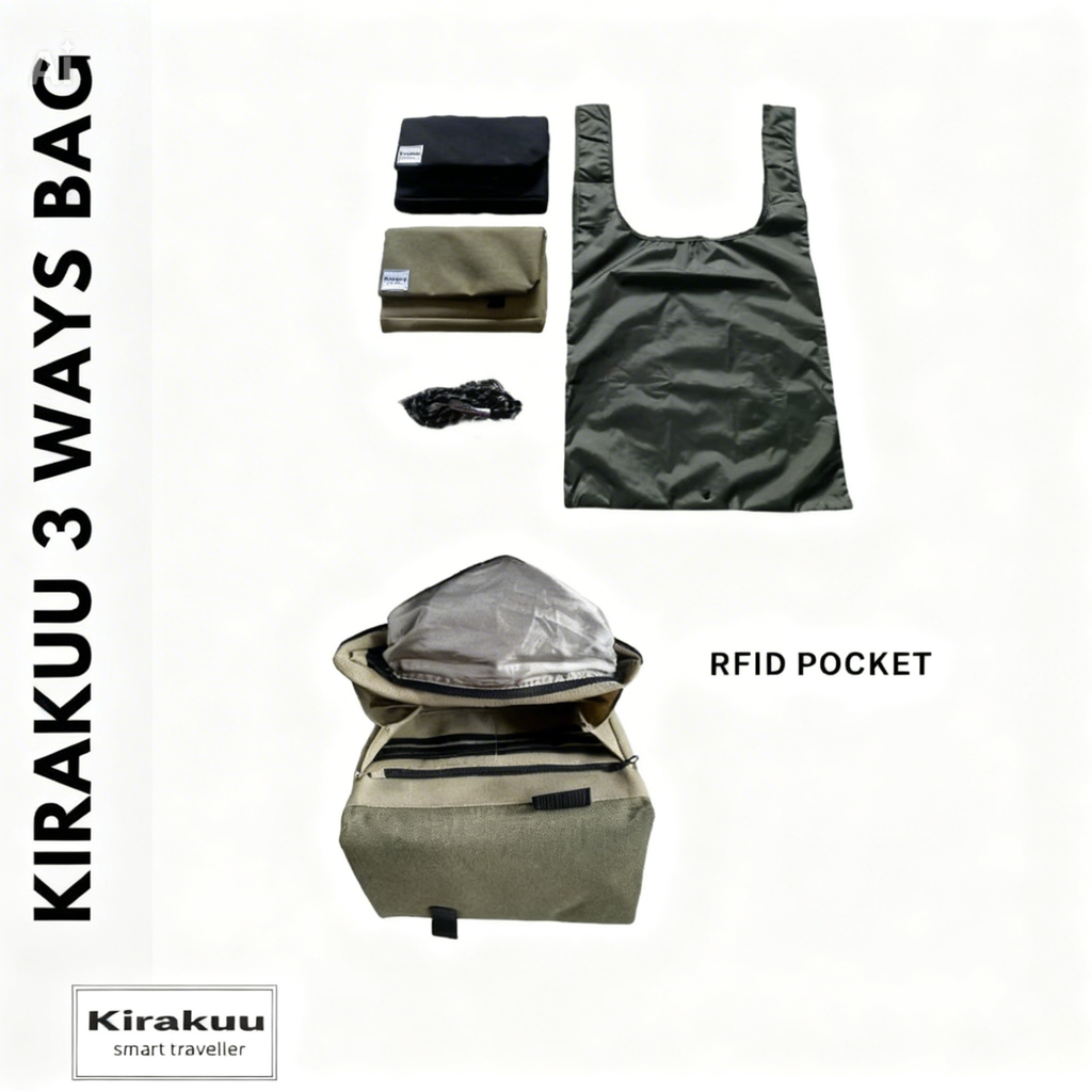 Kirakuu 全新 3 Ways Travel Bag 多功能旅行袋