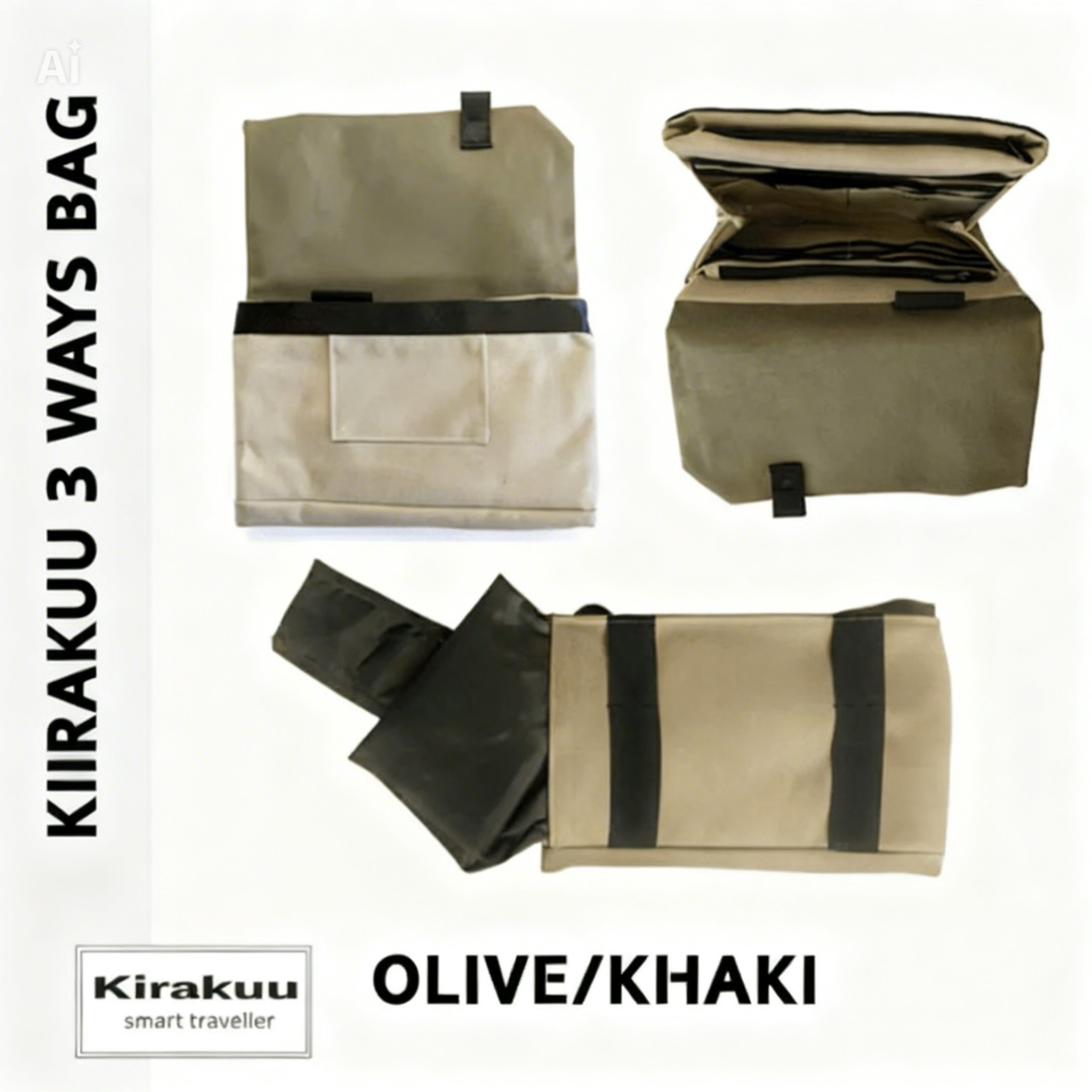 Kirakuu 全新 3 Ways Travel Bag 多功能旅行袋